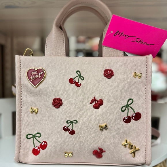 NWT Betsey Johnson Xonora 3-Way Studded Satchel Tote Bag - Picture 8 of 14